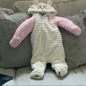 Girls Pink and Cream unicorn costume 12/18 months